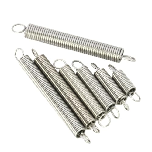 Xhuan-Druckfedern 304 Stainless Steel Tension Spring Small Micro Coil Dual Hook Wire Diameter 0.5mm OD 5mm Length 15/30/40/50mm，10pcs Robuster Mehrzweck(35 Mm) von KNHGTQA