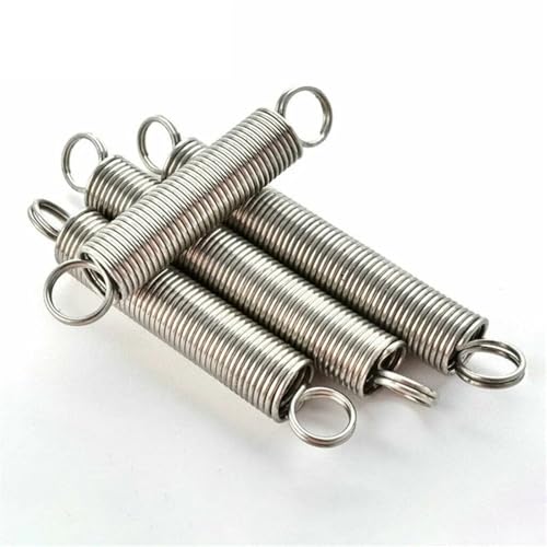 Xhuan-Druckfedern 304 Stainless Steel Wire Diameter 1.5mm Outer Diameter 10mm Dual Hook Small Expansion Tension Spring， Robuster Mehrzweck(50mm (2pcs),15 Mm) von KNHGTQA