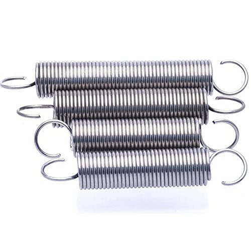 Xhuan-Druckfedern Drahtdurchmesser 0,4 mm 304 Edelstahl S hakenverlängerung Federzylindroid Helical Pullback Spannung Spulenfeder Länge 15-50 mm, 10pcs, Robuster Mehrzweck(0.4x4x45mm) von KNHGTQA