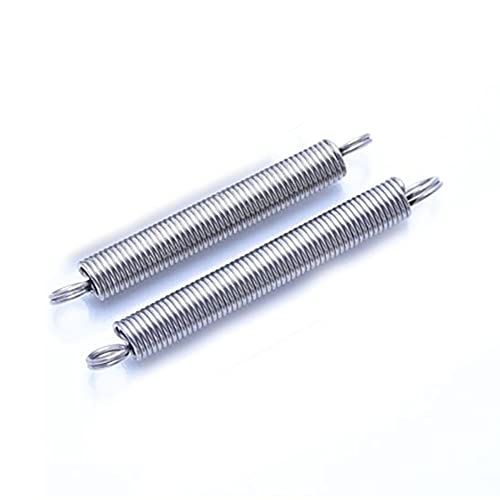 Xhuan-Druckfedern Drahtdurchmesser 0,4 mm 304 Edelstahl S hakenverlängerung Federzylindroid Helical Pullback Spannung Spulenfeder Länge 60-300 mm, Robuster Mehrzweck(0.4x4x200mm(2pcs)) von KNHGTQA