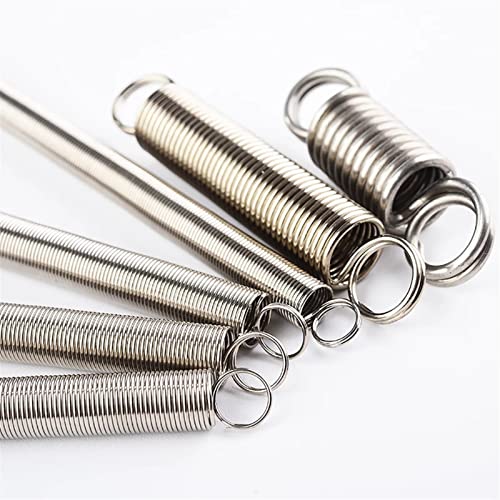 Xhuan-Druckfedern Drahtdurchmesser 0,5 mm, OD 3 Mm ~ 7 mm 304 Edelstahlspannungshaken Zylindroid Helical Pullback Extension Spule, Robuster Mehrzweck(90mm (2Pcs),5mm) von KNHGTQA