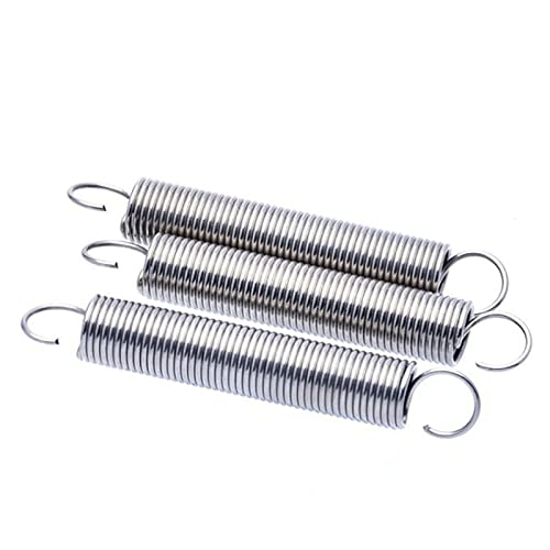 Xhuan-Druckfedern Drahtdurchmesser 0,6 mm S Hakenverlängerungsfeder 304 Edelstahl Zylindroid Helical Pullback Spannung Spulenfeder Länge 20-60 mm, 10pcs, Robuster Mehrzweck(0.6x5x40mm) von KNHGTQA
