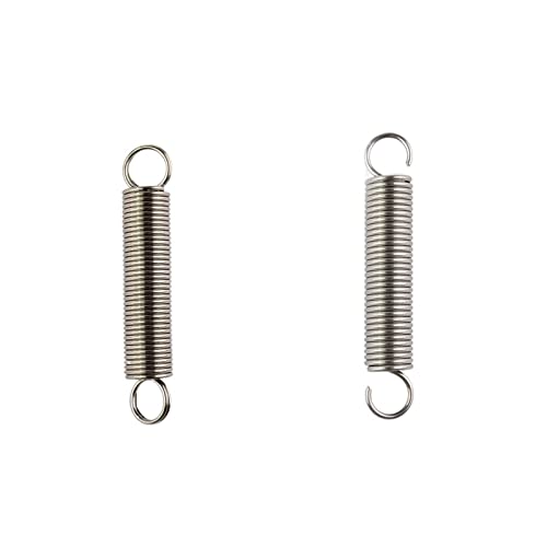 Xhuan-Druckfedern Drahtdurchmesser 1,5 mm 304 Edelstahl Zugfeder S Haken Rundhaken Spule Pullback Extension Tension Metallfederdraht, Robuster Mehrzweck(50mm(2pcs),15mm-Round hook) von KNHGTQA