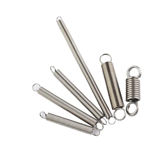 Xhuan-Druckfedern Wire Diameter 0.5mm Ring Hook 304 Stainless Steel Tension Spring Extension Coil Spring Pullback Spring, Robuster Mehrzweck(100mm(5Pieces),5mm) von KNHGTQA