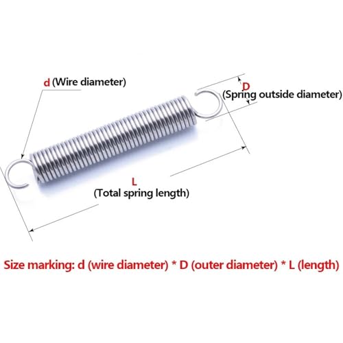 Xhuan-Druckfedern Wire Diameter 0.7 Mm Extension Spring 304 Stainless Steel Tension Spring Pullback Spring Draught Spring, Robuster Mehrzweck(85mm (5Piece),7mm) von KNHGTQA