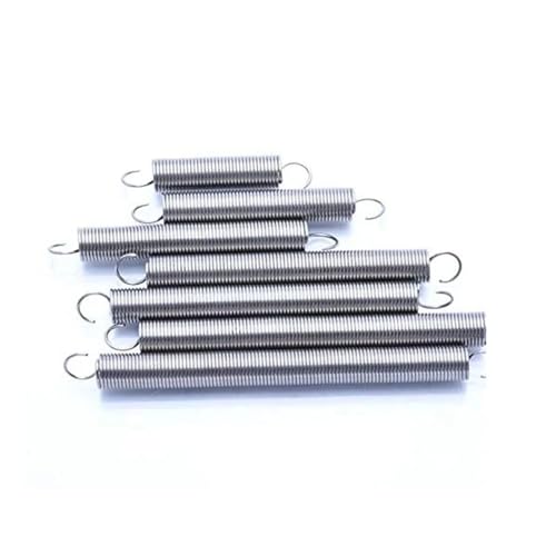 Xhuan-Druckfedern Wire Diameter 1.2mm 304 Stainless Steel S Hook Pullback Tension Spring Cylindroid Helical Coil Extension Springs, Robuster Mehrzweck(130mm (1Pcs),8 Mm, 14 in Bag) von KNHGTQA