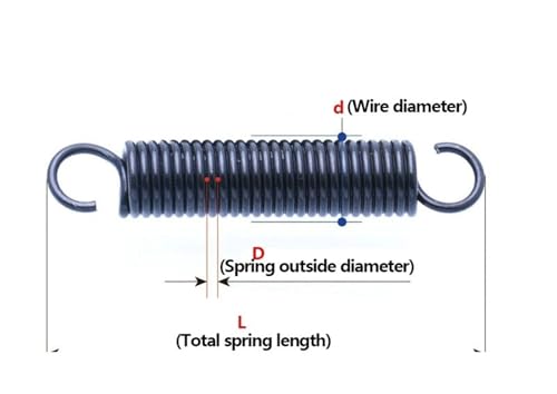 Xhuan-Druckfedern Wire Diameter 4mm OD 29mm 65Mn Spring Steel Open Hook Tension Spring Pullback Spring Coil Draught Spring, 1pcs, Robuster Mehrzweck(380mm) von KNHGTQA