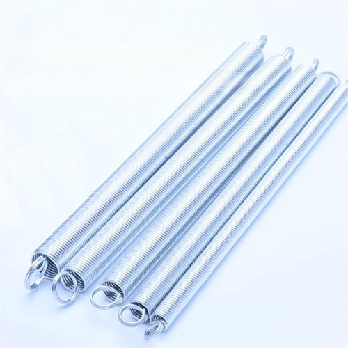 Xhuan-Druckfedern Zinc Plated Tension Extension Spring Wire Dia 0.4mm-1.0mm Double Coil Springs Outer Dia 3mm-10mm Length 300mm, Robuster Mehrzweck(1 x 7 x 300mm,10 Pcs) von KNHGTQA