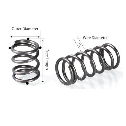 Xhuan-Spannfedern 1mm Wire Diameter X 10mm Outer Diameter X (5-50) mm Free Length Spring Steel Extension Spring, 10PCS Robuster Mehrzweck(Length 20mm) von KNHGTQA