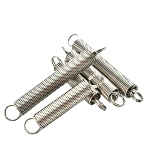 Xhuan-Spannfedern 304 Stainless Steel Dual Hook Small Tension Spring Wire Dia 1-2mm Outer Dia 6-20mm Length 20-300mm, Robuster Mehrzweck(30 Mm,1.2x9mm-5Pcs) von KNHGTQA