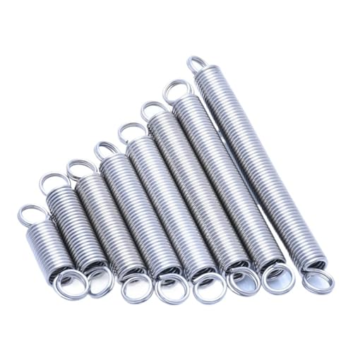 Xhuan-Spannfedern Wire Diameter 0.3mm 0.4mm 0.5mm Outer Diameter 6mm 304 Stainless Steel O Ring Pullback Tension Spring Cylindroid Helical Coil Extension Springs， Robuster Mehrzweck(90mm (5Pcs),0.5mm) von KNHGTQA