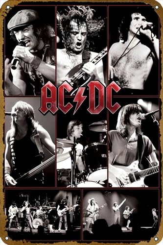 KNIOIL Live – Rock A Gogo Music For Those About to Rock Musiker Poster Bar Cafe Wand Vintage Karaoke Retro Metall Blechschild Dekor Rock Band Art 20,3 x 30,5 cm von KNIOIL