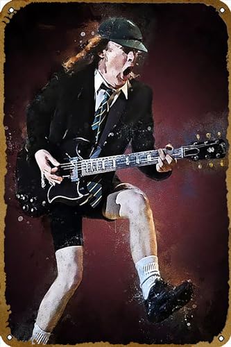 KNIOIL Spirit of Angus Young Musikposter Bar Pub Cafe Wand Vintage Karaoke Retro Blechschild Man Cave Decor Rock Band Art 20,3 x 30,5 cm KNIOIL Spirit of Angus Young Musikposter Bar Pub Cafe Wand Vintage Karaoke Retro Blechschild Man Cave Decor Rock Band Art 20,3 x 30,5 cm von KNIOIL