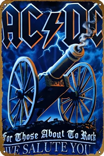 KNIOIL We SALUTE YOU Musikposter Bar Pub Cafe Wand Vintage Karaoke Retro Blechschild Man Cave Decor Rock Band Art 20,3 x 30,5 cm von KNIOIL