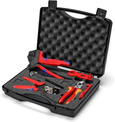 KNIPEX Werkzeugkoffer für Photovoltaik für Solar-Steckverbinder MC4 (Multi-Contact) 7-teilig, 97 91 04 V01 von KNIPEX