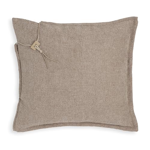 KNIT FACTORY - Imre Kissen - Modernes Dekokissen mit feinmaschigen Strickmotiv - Kissenhülle mit Kissenfüllung - Quadratische Sofakissen - 50x50 - Beige KNIT FACTORY - Imre Kissen - Modernes Dekokissen mit feinmaschigen Strickmotiv - Kissenhülle mit Kissenfüllung - Quadratische Sofakissen - 50x50 - Beige von KNIT FACTORY