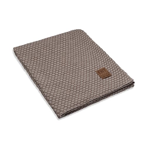 Knit Factory - Juul Plaid - Kuscheldecke für das Sofa - Wolldecke - Decke aus 30% Wolle und 70% Polyacryl - Marron/Beige - 130x160 cm von KNIT FACTORY