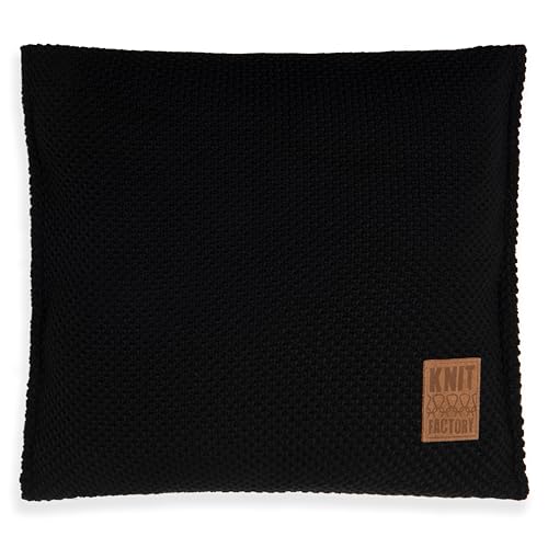 KNIT FACTORY - Lynn Kissen - Schwarz - 50x50 cm von KNIT FACTORY