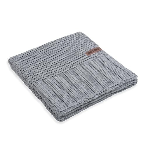 KNIT FACTORY - Vinz Plaid - Grau - 160x130 cm von KNIT FACTORY