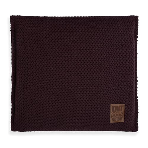 Knit Factory - Maxx Kissen - Aubergine - 50x50 cm von KNIT FACTORY