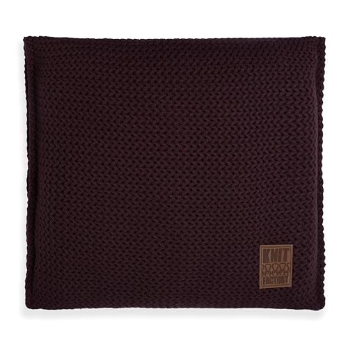 KNIT FACTORY - Maxx Kissen - Aubergine - 50x50 cm von KNIT FACTORY