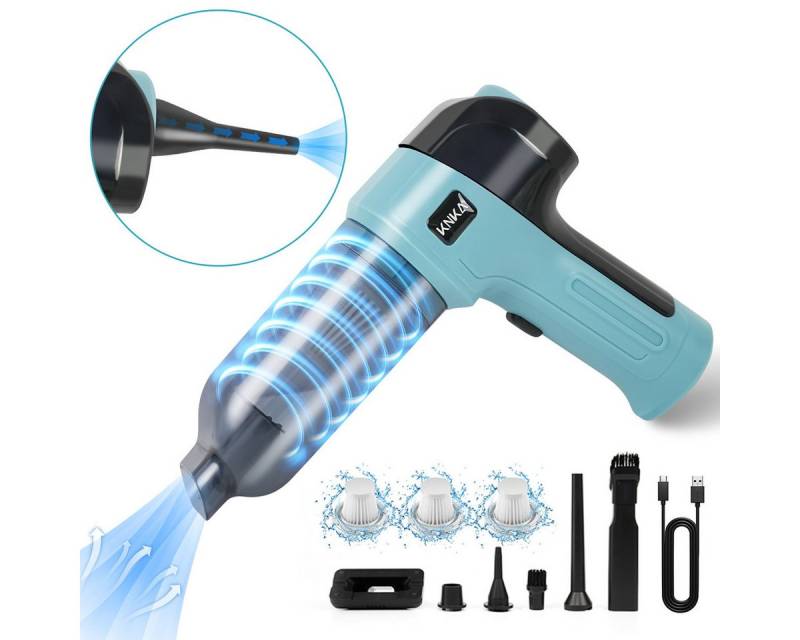 KNKA Akku-Handstaubsauger 9000Pa Aufladbar Tragbar Leicht Mini Staubsauger Kabellos Typ-C, 120 W von KNKA