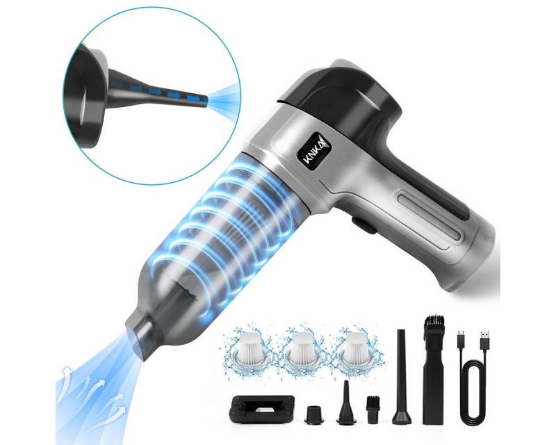 KNKA Akku-Handstaubsauger 9000Pa Aufladbar Tragbar Leicht Mini Staubsauger Kabellos Typ-C, 120 W von KNKA