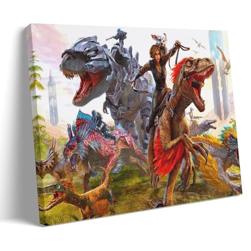 KNKncnv Ark Survival Evolved Art Poster Dekorative Malerei Leinwand Wandkunst Wohnzimmer Poster Schlafzimmer Malerei,Wandkunst Bilddruck Moderne Familienzimmer Dekor 20x30inch(50x75cm) von KNKncnv