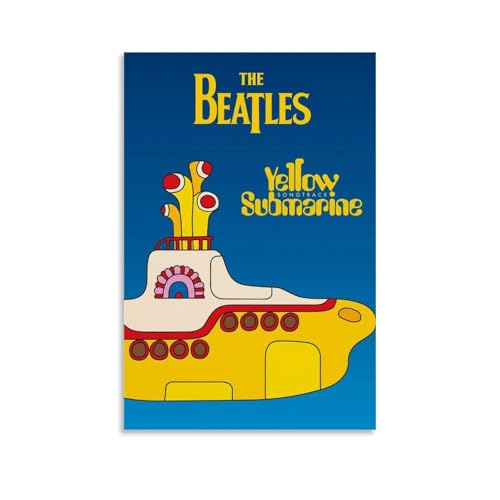 KNKncnv The Beatles - Yellow Submarine Poster Dekorative Malerei Leinwand Wandkunst Wohnzimmer Poster Schlafzimmer Malerei,Wandkunst Bilddruck Moderne Familienzimmer Dekor 12x18inch(30x45cm) von KNKncnv
