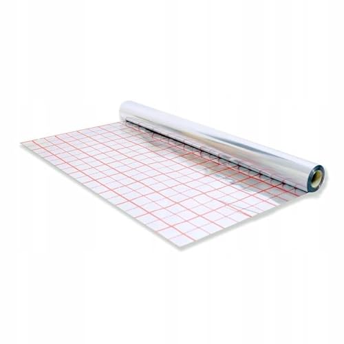 Alufolie 0,105 mm für Fußbodenheizung 50 m² Rolle 1,02 x 50 m Dampfbremse Wärmereflexion Trittschalldämmung Aluminium Unterlage mit 5-cm-Raster von KNM TRADE