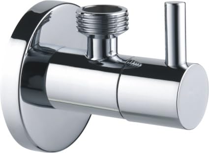 Eckventil mit Keramik-Kartusche 1/2 x 3/8 Zoll – Geräteventil für Spülmaschinen und Waschmaschinen – Verchromtes Anschlussventil ohne Selbstdichtung von KNM TRADE