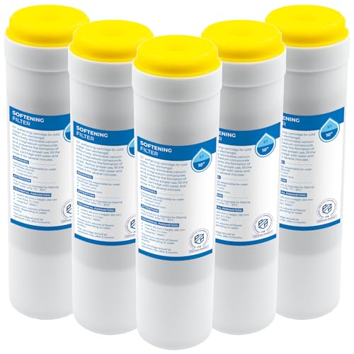 Enthärtung Wasserfilter 10" Filtereinsatz, Filterkartusche, Filterpatrone, Vorfilter (5 Stück, Enthärtung) von KNM TRADE