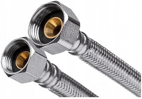 Flexschlauch 3/8 x 1/2 Zoll Verlängerung - Edelstahl Panzerschlauch 200 mm - Anschlussschlauch Armatur für Wasserhahn Flexschlauch 3/8 x 1/2 Zoll Verlängerung - Edelstahl Panzerschlauch 200 mm - Anschlussschlauch Armatur für Wasserhahn von KNM TRADE