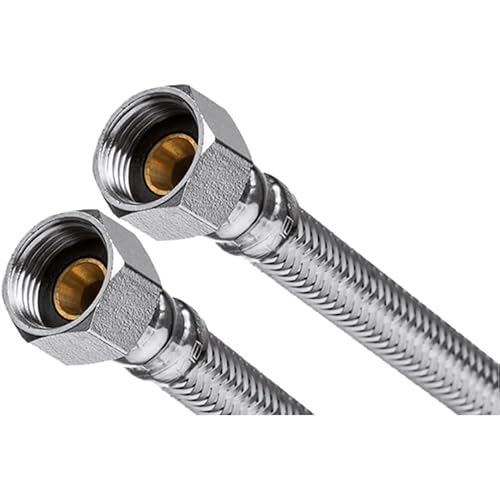 Flexschlauch 3/8 x 3/8 Zoll Verlängerung - Edelstahl Panzerschlauch 1000 mm - Anschlussschlauch Armatur für Wasserhahn Flexschlauch 3/8 x 3/8 Zoll Verlängerung - Edelstahl Panzerschlauch 1000 mm - Anschlussschlauch Armatur für Wasserhahn von KNM TRADE
