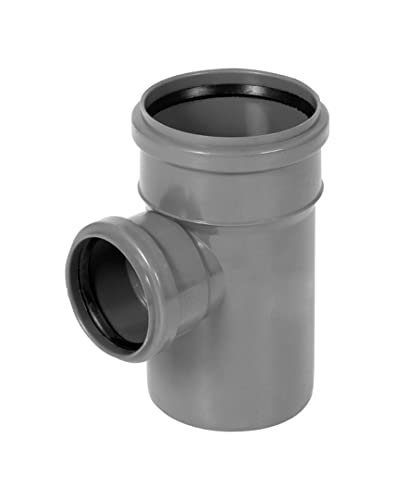 KNM TRADE HT-Abzweig DN 110x75 45° – Reduzier-T-Stück PP grau für Abwasser innen von KNM TRADE