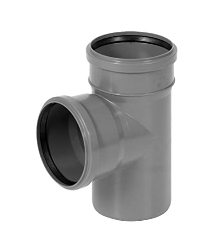 KNM TRADE HT-Abzweig DN 75 90° – T-Stück PP grau für Abwasser innen von KNM TRADE
