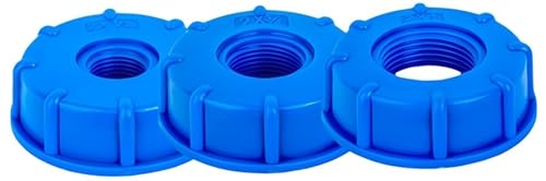IBC Container Tank Verbinder Adapter Deckel Innengewinde IG S60x6 Grobgewinde Blau Kunststoff Tankdeckel (setzen: 1/2, 3/4, 1 Zoll) von KNM TRADE