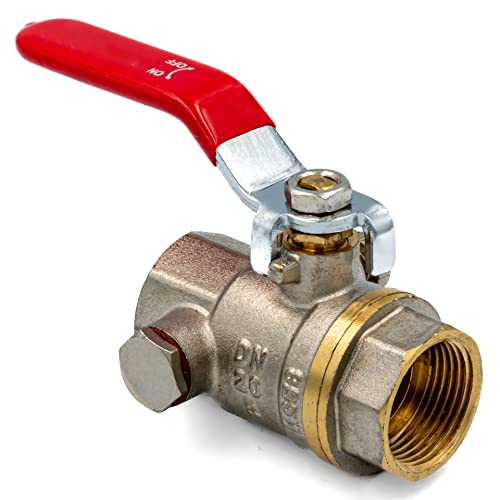 Kugelhahn 1/2" mit Entleerung IG-IG Wasserhahn Mit Stopfbuchse Messing Kugelhahn 1/2" mit Entleerung IG-IG Wasserhahn Mit Stopfbuchse Messing von KNM TRADE