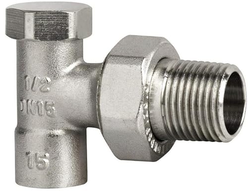 Löten Löt-Fitting Ventil Heizkörper (Rücklaufverschraubung ECK 15 x 1/2") von KNM TRADE