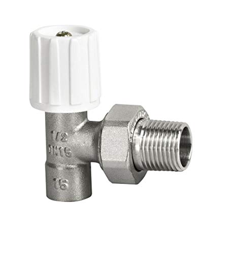 Löten Löt-Fitting Ventil Heizkörper (Zulauf Ventil ECK 15 x 1/2") von KNM TRADE