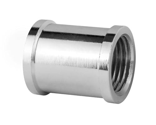 Chrom Fitting aus Messing Muffe IG 1/2 Zoll- Gewindefittings Korrosionsbeständig - Messingverschraubungen für Wasserinstallationen von KNM TRADE