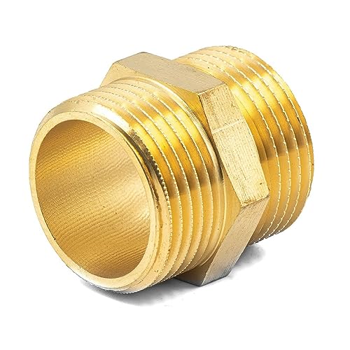 Messing-Gewindefitting Doppelnippel AG/AG 1/4" | Außengewinde-Verbindungsstück für Sanitär- & Heizungsinstallationen von KNM TRADE