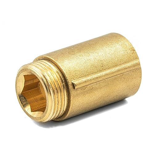 Messing-Gewindefitting Hahnverlängerung AG/IG 1/2"x30 mm | Robuste Sanitärverlängerung für Heizkörper & Armaturen von KNM TRADE