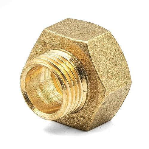 Messing-Gewindefitting Muffennippel reduziert AG/IG 1/2"x3/8" | Messing-Adapter für Reduzierung von Rohrdurchmessern Messing-Gewindefitting Muffennippel reduziert AG/IG 1/2"x3/8" | Messing-Adapter für Reduzierung von Rohrdurchmessern von KNM TRADE