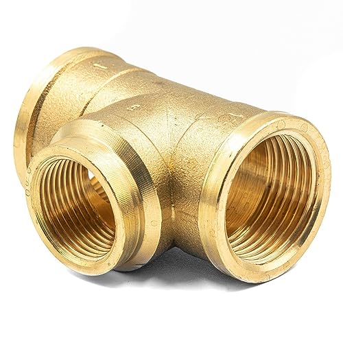 Messing-Gewindefitting T-Stück Reduziert IG/IG/IG 1"x1/2"x1" | Reduziertes T-Stück für flexible Rohrinstallationen Messing-Gewindefitting T-Stück Reduziert IG/IG/IG 1"x1/2"x1" | Reduziertes T-Stück für flexible Rohrinstallationen von KNM TRADE
