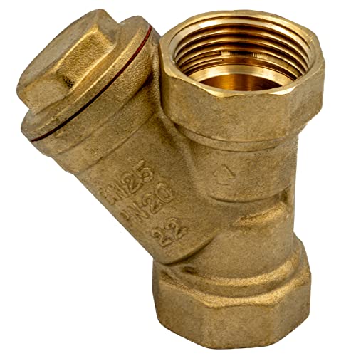 Messing Schmutzfänger 10 Bar 120°C – Schrägsitz Schmutzsieb Y-Filter 6/4" – Für Wasser- und Heizungsanlagen Messing Schmutzfänger 10 Bar 120°C – Schrägsitz Schmutzsieb Y-Filter 6/4" – Für Wasser- und Heizungsanlagen von KNM TRADE