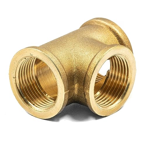 Messing T-Stück 5/4" IG x IG x IG – Robuster T-Verteiler für Wasser- & Heizungsinstallation – Hochwertiges Rohrfitting, 10 bar, 120°C von KNM TRADE
