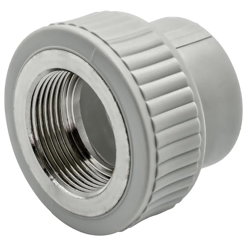 PP-R 20 25 32 40 Schweißtechnik PP-R Bogen T-Stück Muffe Bypass Übergang Winkel (Übergang mit IG, 32mm x 1") von KNM TRADE