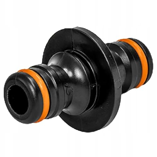 Reparatur- & Schlauchverbinder 1/2" – Doppel-Kupplung/Doppel-Stecknippel beidseitig, Click-System kompatibel, tropffrei, Verbindungsstück für 2 Gartenschläuche von KNM TRADE