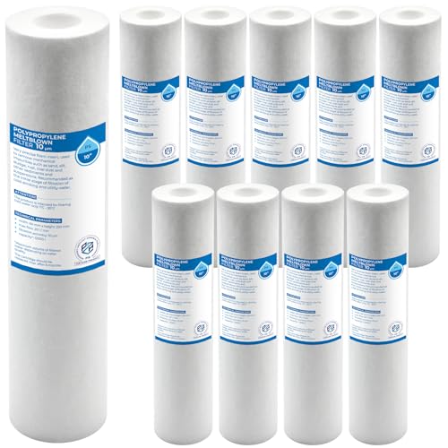 Sedimentfilter Wasserfilter 10" Filtereinsatz, Filterkartusche, Filterpatrone, Vorfilter, Filtereinsatz 10” in verschiedenen Größen (10 Stück, 5 Micron Sedimentfilter) von KNM TRADE